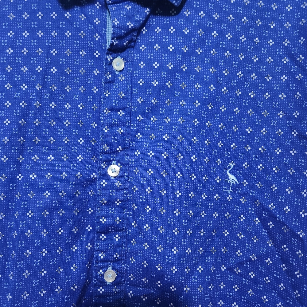 Tailorbyrd Collection Blue Patterned Button Up Me… - image 2